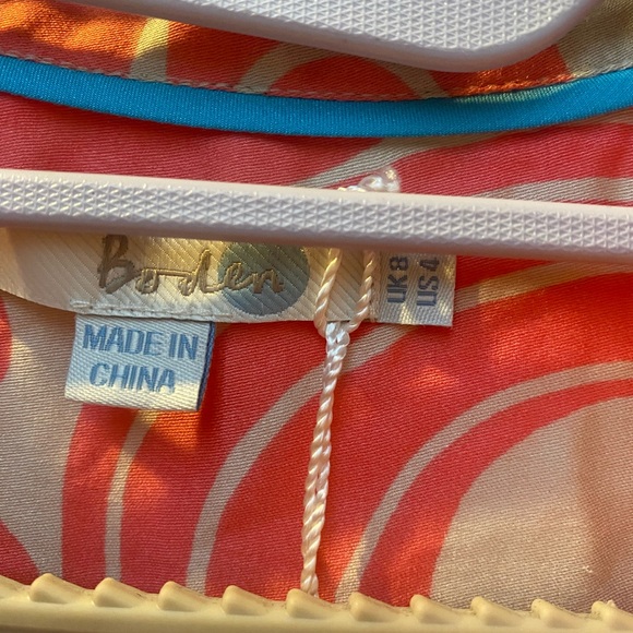 Boden dress, Evangeline viscose pink and off white Tunic Dress - Picture 6 of 7